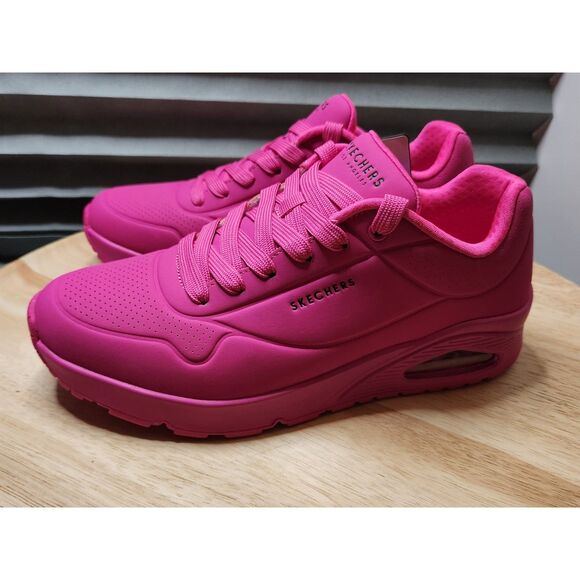 Skechers Uno “Stand On Air” Sneakers | Hot Pink | M8 / W9.5-10 | NWT - Picture 2 of 12